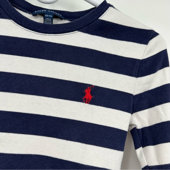 Ralph Lauren Navy and White Striped Long Sleeve - Picture 2 of 3